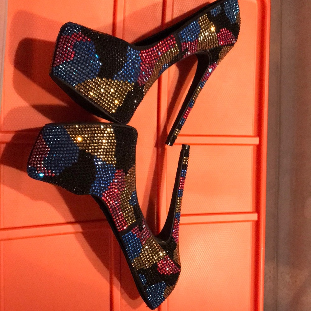 Steve Madden Rhinestone Heels - Picture 2 of 4